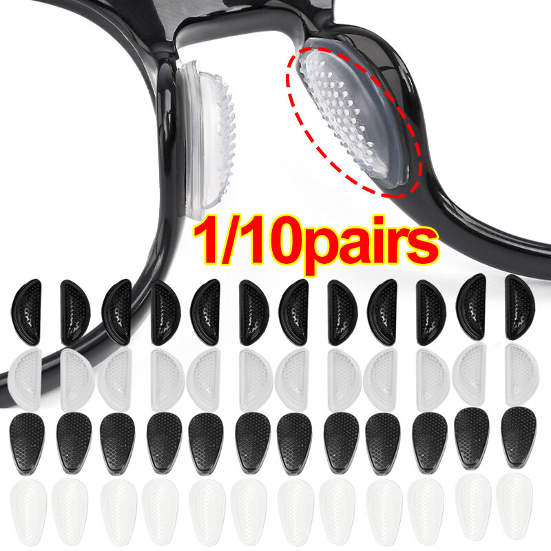 2/20 Stuks Transparante Siliconen Brillen Airbag Zachte Neus Pads Nosepads Op Bril Delen Comfortabele Anti-Slip Voor Neus Pad