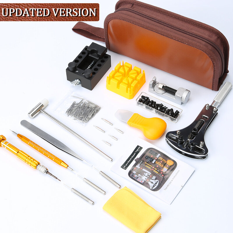 Set peralatan perbaikan jam tangan baru 149 dalam 1 set peralatan kombinasi dan penggantian baterai