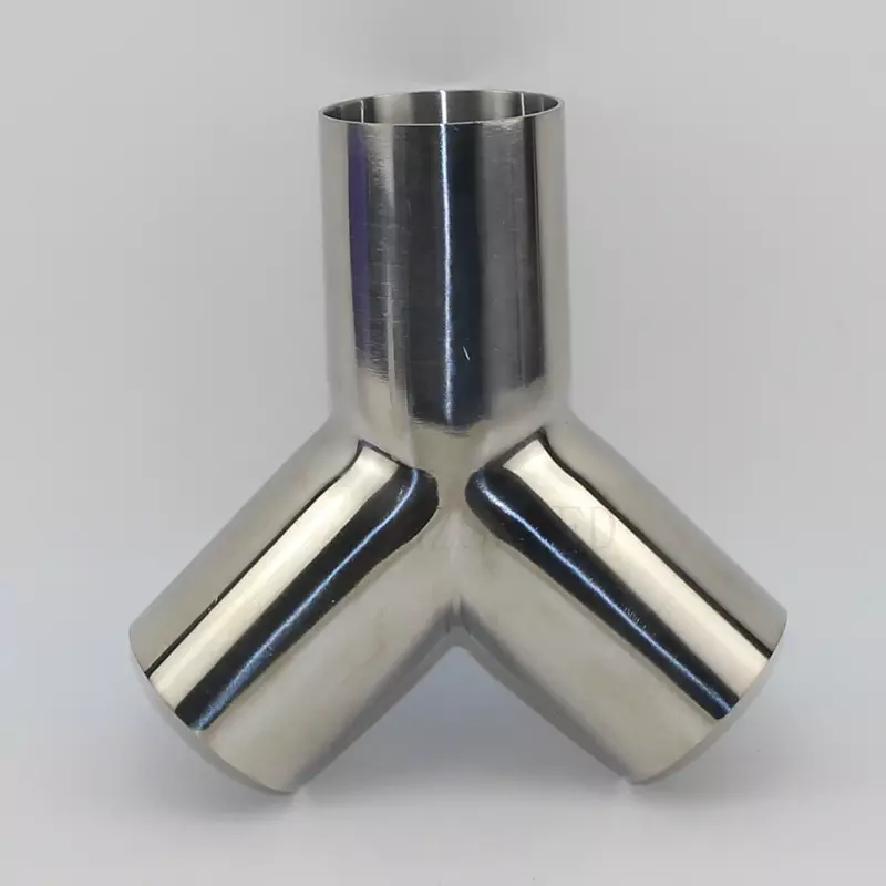 304 Stainless Steel Y jenis cara konektor sanitasi Tee Fitting pipa Fitting
