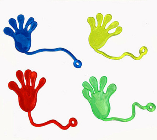 20 pçs elástico estiramento pegajoso palma escalada pequena mão brinquedo pequeno das crianças