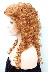 Peruca longa encaracolada para mulheres, peruca de cabelo sintético, cabelo solto, colorido, moda, 60cm, 130A