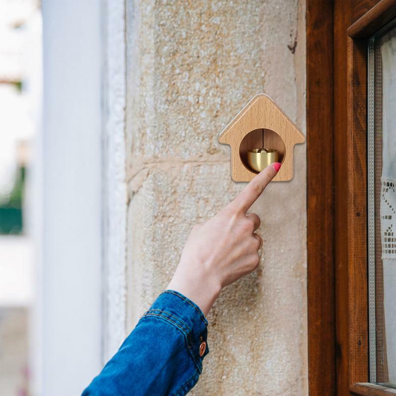 Holztür Glockenspiel Hausform dekorative Kühlschrank magnete Türklingel für Business Laden besitzer Türklingel für Türöffnung dekorativ