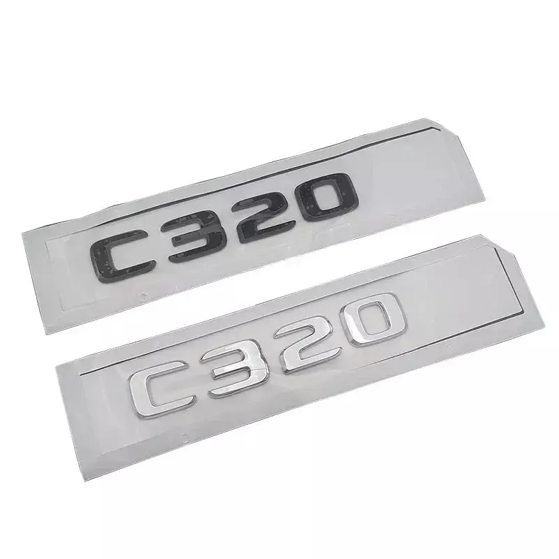 High Quality 3D Stickers Car Trunk Letters Badge Sticker For Mercedes Benz C320 W205 W204 W203 C 320 Emblem Logo Auto Accessory