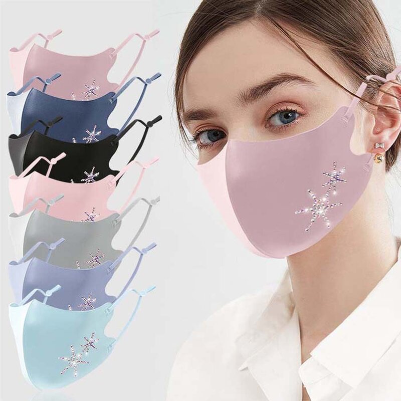 Ice silk Reusable Anti Haze Anti-Dust Sun protection Anti-Pollution Dust Mask Face Mask Health Care Face Cover