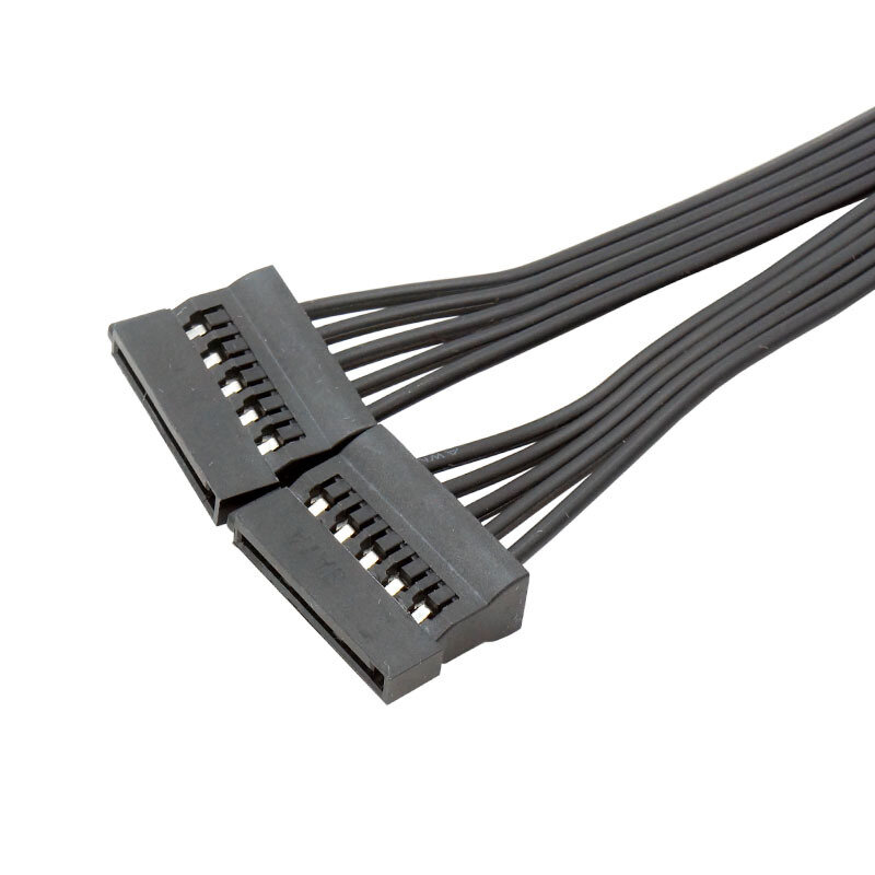 Cable de extensión macho a hembra SATA de 5 cables, cable de alimentación de interfaz de disco duro de ordenador, 15 Pines, 1 a 1, 2, 3, 4, 5, 6