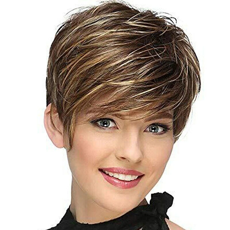 Short Straight Synthetic Wig Female Natural Wig For Role-Playing Party And Daily Use Wig