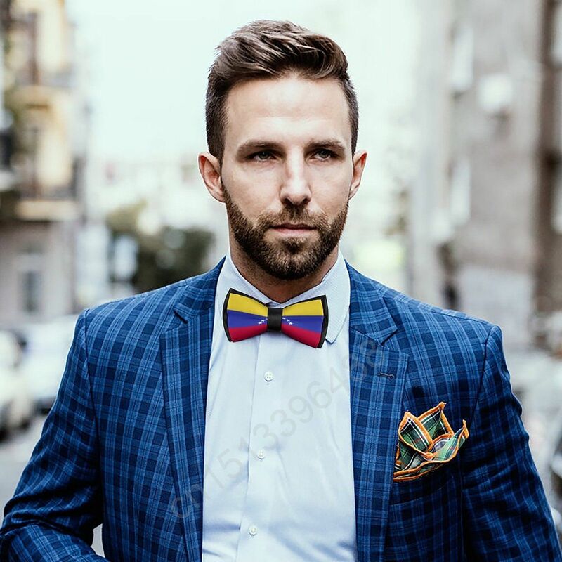 Neue Polyester Venezuela Flagge Fliege für Männer Mode lässig Männer Fliege Krawatte Krawatte Krawatte für Hochzeits feier Anzüge Krawatte