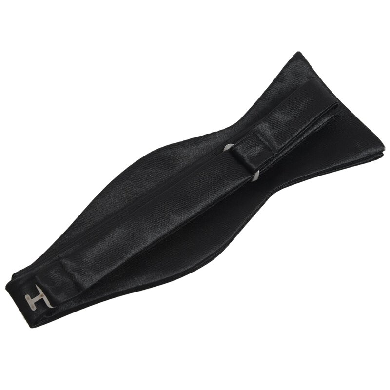 Krawat satynowa muszka dla mężczyzn-czarny