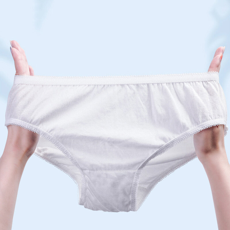 5Pcs Disposible Panties Once Use Women Travel Printed Panties Pregnant Underwear Postpartum Cotton Underwear