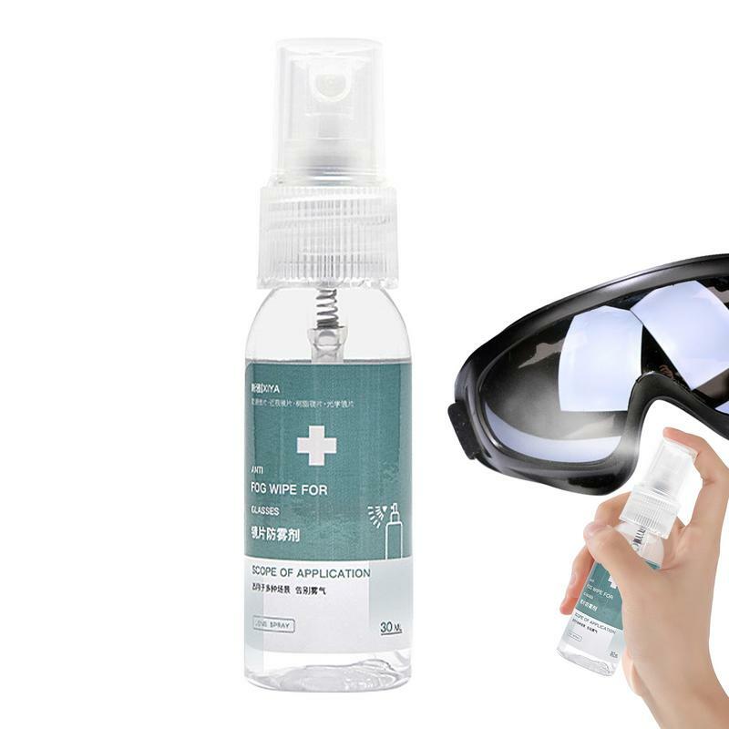 Agente anti-nevoeiro para óculos de natação, limpador de vidro, lente duradoura, limpador anti-nevoeiro, visão clara, 30ml