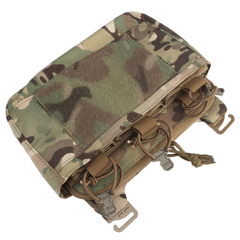 DOPE Front Flap Dump Fanny Pack Triple Magazine Kangroo Pouch Insert For Plate Carrier Chest Rig Tactical Vest G-hook Hunting
