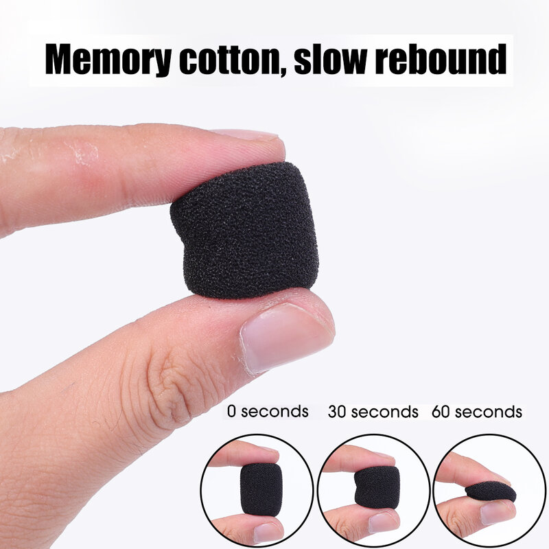 10/50PCS Mini Microphone Windscreen Replacement Sponge Cover Headset Mic Foam Cover Protective Cap for Head Collar Meeting Mic