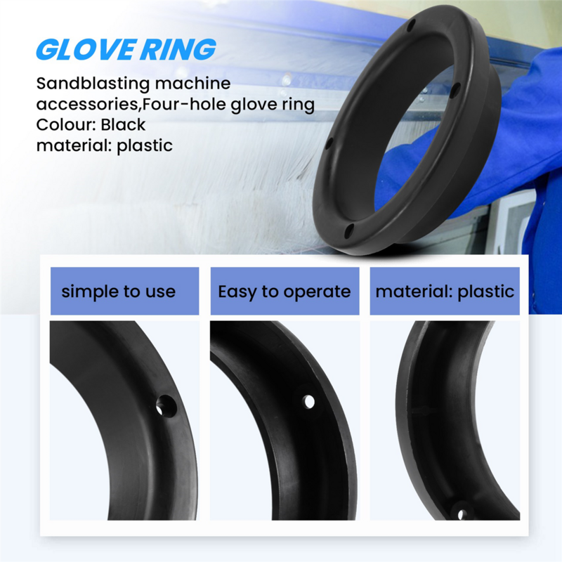 200 мм пластиковое уплотнительное кольцо для пескоструйных перчаток, запчасти для шкафа пескоструйной обработки