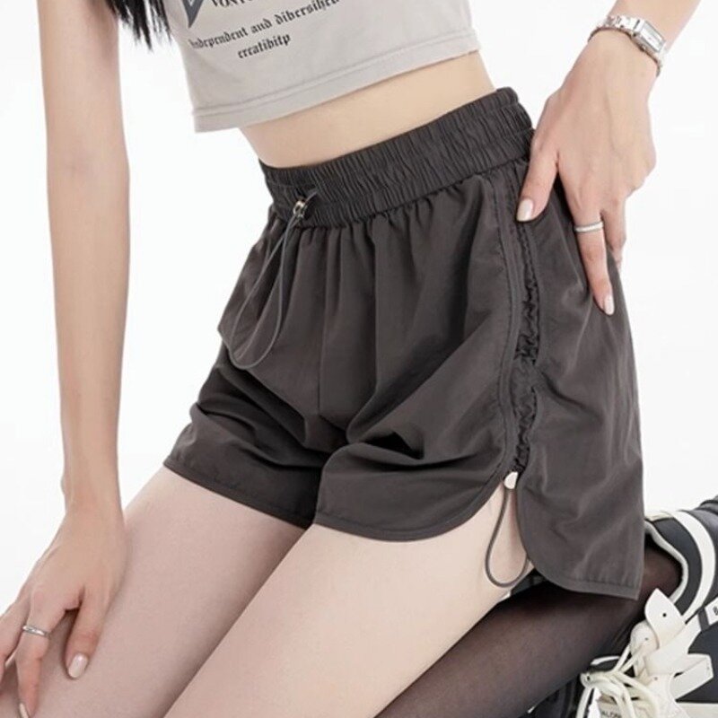 Pantaloncini Cargo donna estate tutto-fiammifero Casual allentato coulisse gamba larga vita alta Jogger moda coreana Preppy giovanile femminile Ins