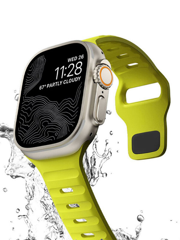 Tali jam tangan Apple, tali olahraga untuk jam tangan Apple, 44mm, 49mm, 45mm, 42mm, 41mm, 40mm, Aksesori, gelang correa, iwatch seri 8 7 6 5 4 3 se ultra