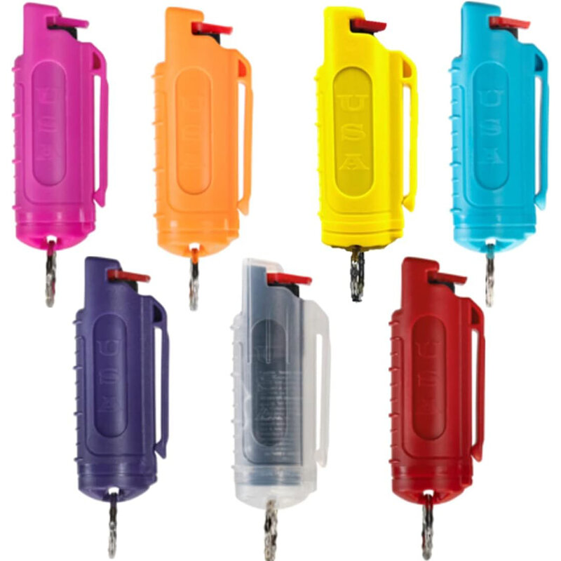 Pepper Spray Kobiety Samoobrona z 20 ml sprayem Plastikowa obudowa z brelokiem do kluczy Przenośne narzędzie zabezpieczające Pudełko ratunkowe