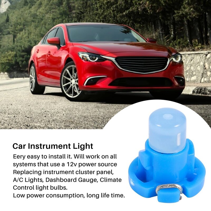 10Pcs Auto Dash Instrument Basis Licht Lampe T 4,2 COB Auto Keil Dashboard Birne DC12V Lampe