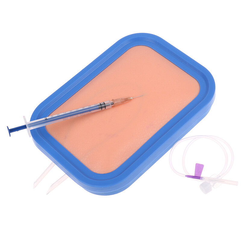 As enfermeiras aprendem venipunctura intravenosa iv pacote de treinamento de injeção almofada modelo de treinamento de silicone ferida sutura da pele