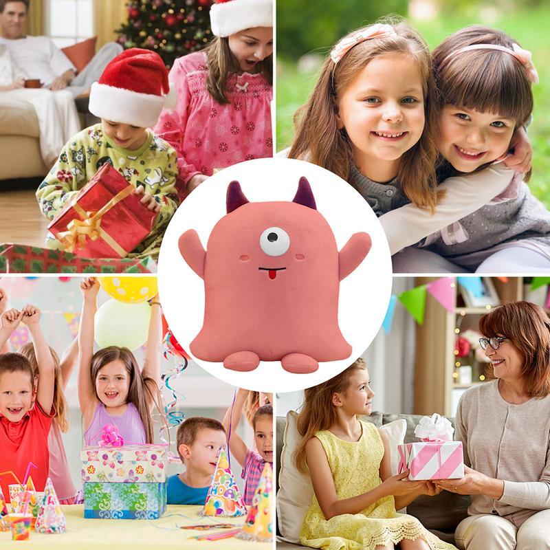 Travesseiro de pelúcia de desenhos animados, Cute Plushie Cuddly Toy, Brinquedos de pelúcia laváveis, Almofadas confortáveis para crianças