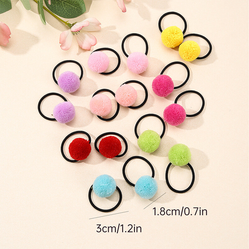 Ncmama 16 sztuk/partia słodkie dziewczyny z sierścią zwierzęcą gumką gumki do włosów gumki dziecięce nakrycia głowy koreańskie akcesoria do włosów ozdoby