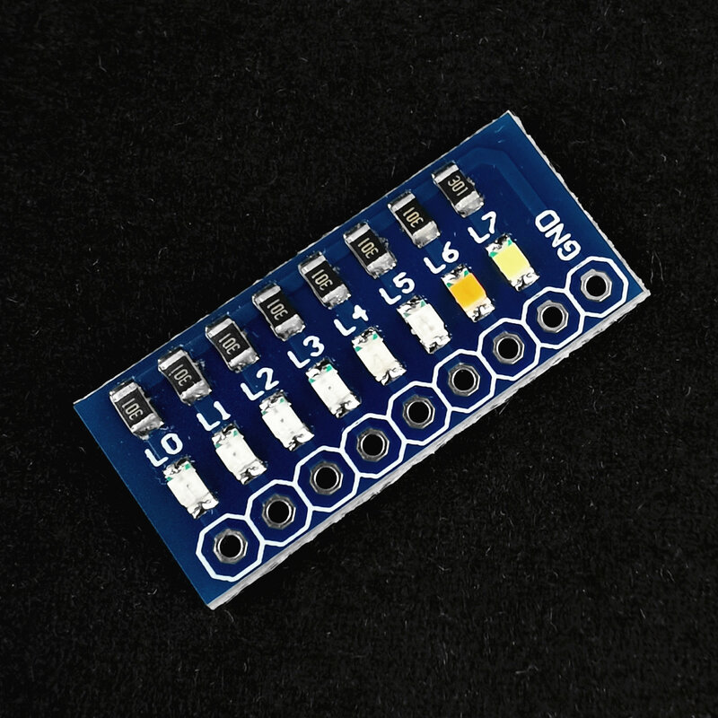 Indicador de lámpara de prueba de puerto de 8 bits, 50 piezas, rojo/verde/azul/Rosa/morado/amarillo, 11 tipos de colores para STM32 STC 51 AVR PIC Arduino