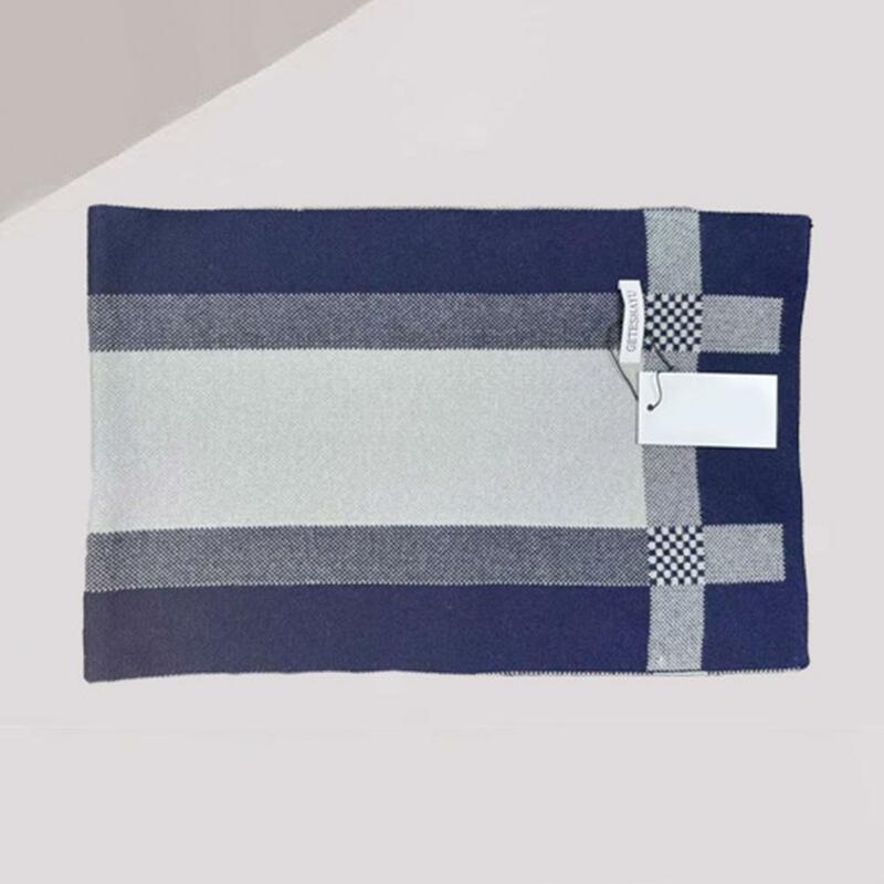 Szalik w kratkę stylowy patchworkowy męski zimowe szaliki w kratę do utrzymywania ciepła odzież na co dzień prezent dla rodziny rodziny przytulny długi szalik