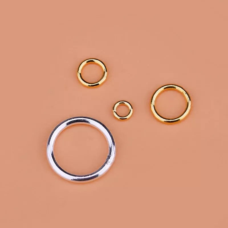 10PCS 925 Sterling Silver Accessories Open Ring Connection Ring Open Ring, hand-made diy bracelet necklace live closed ring