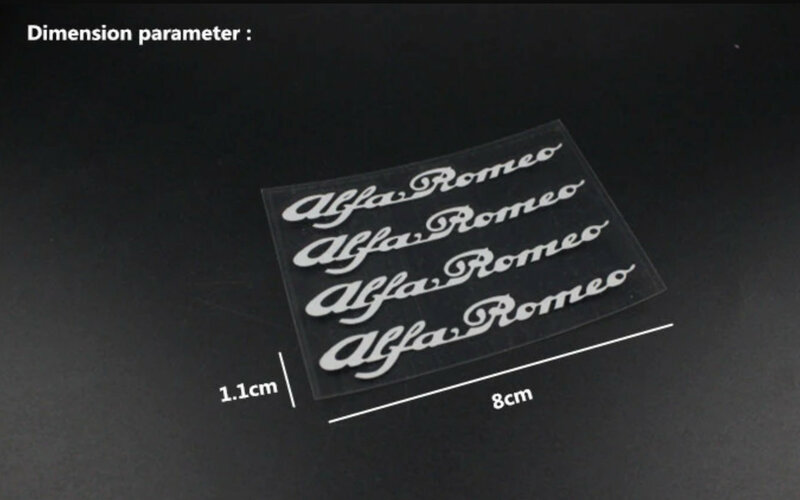 4Pcs/set High Temp Waterproof Car Sticker Decal Fit Alfa Romeo Brake Caliper Adhesive Vinyl Film Auto Accessories