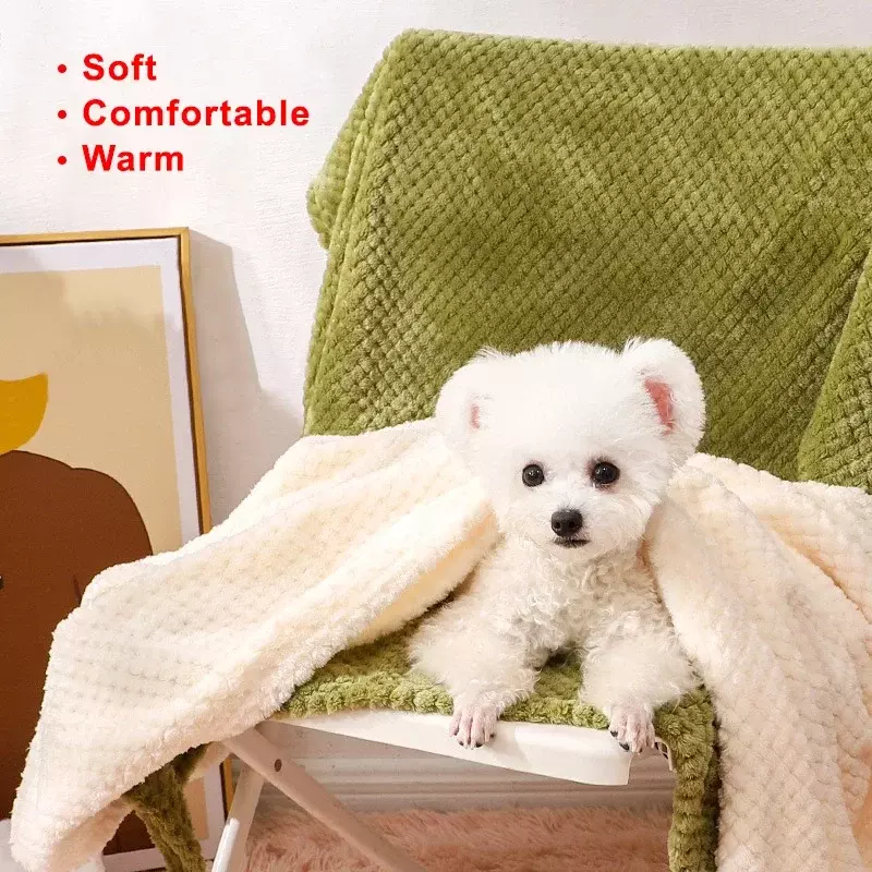 Мягкие пушистые одеяла, одеяло для собаки, зимнее теплое одеяло для собаки, кровать для домашних животных, удобное одеяло для кошек и собак, товары для домашних животных