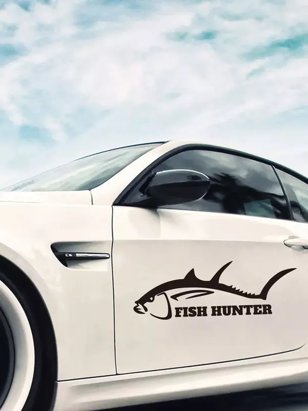 Car Stickers Creative Shark Fish Hunter Cars Decal Auto Styling Cartoon Car Accessories