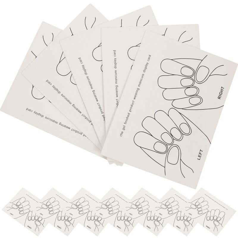 15 Pcs Manicure Tools Pedicure Nail Display Card Shelves Showing Board Tips Sample Paper Nails