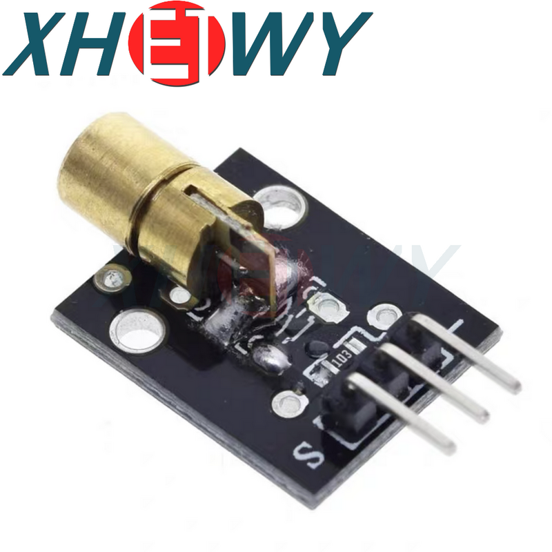 Módulo de Sensor láser de 650nm, KY-008, 6mm, 5V, 5mW, diodo de punto rojo, cabezal de cobre para Arduino