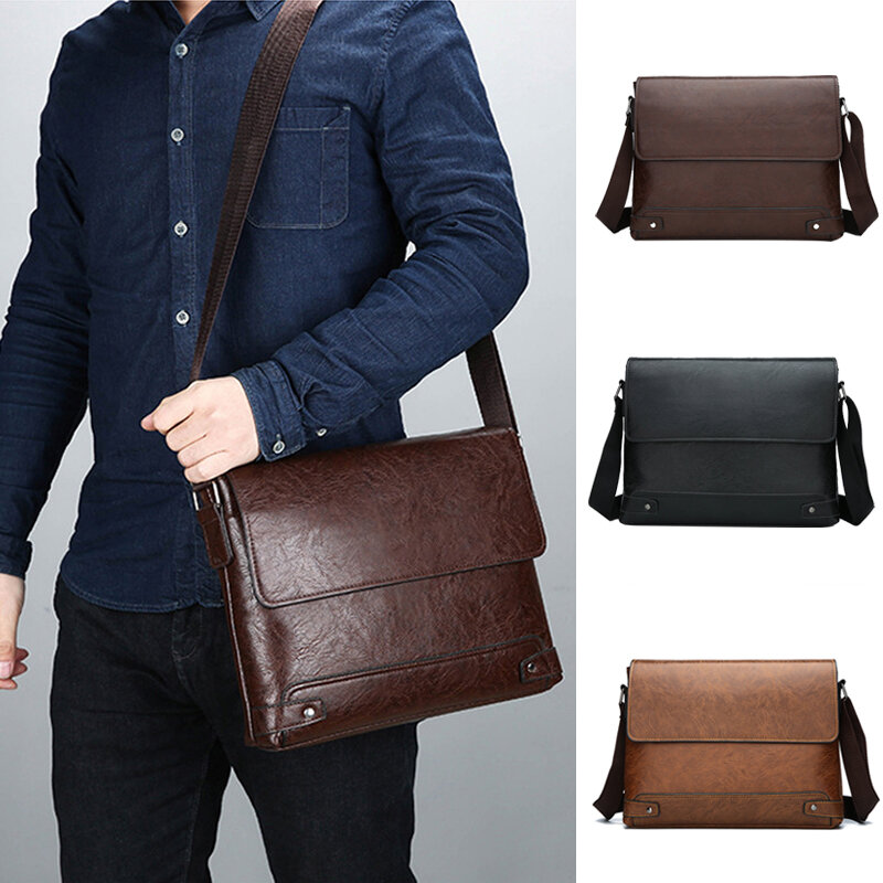 Мужской портфель из искусственной кожи Tote Boston, деловая дизайнерская сумка через плечо для ноутбука