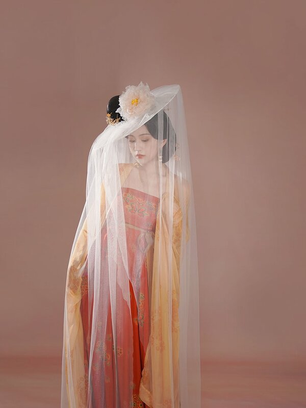 Sombrero de cortina de gasa larga de verano, valla de cortina de encaje, Yang Guifei, Diao Chan, mismo estilo, Hanfu, 1,6 m
