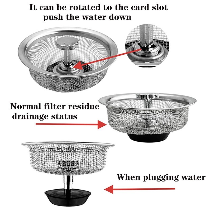 Filtro per lavello in acciaio inossidabile filtro per lavello in rete da cucina