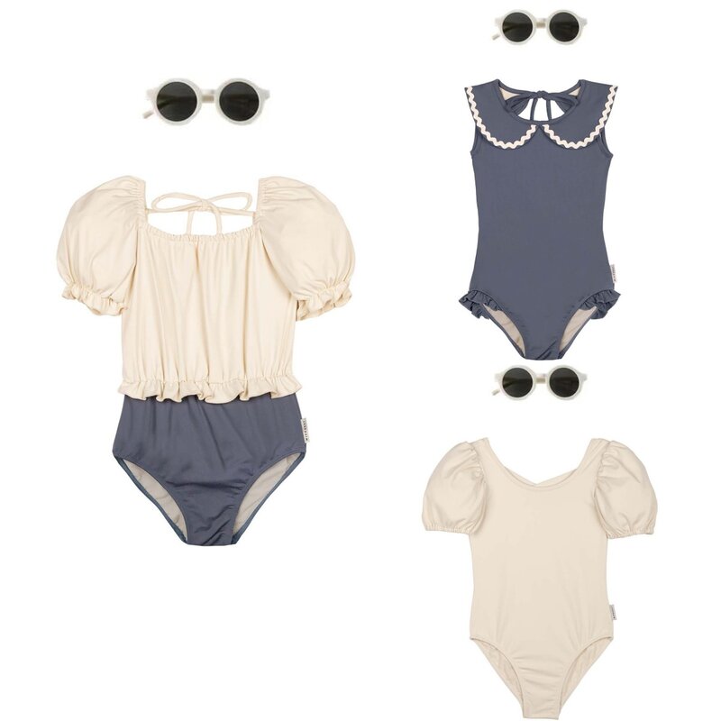 Set di costumi da bagno per ragazze 2024 MIPOUNET Summer Kids costumi da bagno interi Baby Holiday Outwear Toddler Children Seaside Swim Bikini