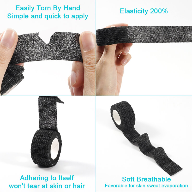 10 rotoli Athletic Wrap Tape benda elastica autoadesiva Elastoplast Sports Protector ginocchio Finger Shoulder Tattoo Accessories
