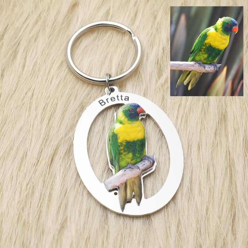 الببغاء الطيور سلسلة مفاتيح المفاتيح لطيف الحيوان مفتاح خاتم Lovebird الببغاء الطيور مفتاح سلسلة الصورة هدية للرجال والنساء