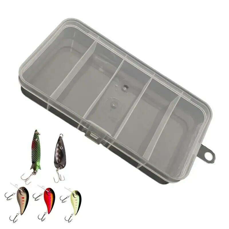 Boîte à outils de pêche à 5 grilles, boîte à appâts de pêche, boîte de rangement Luya pour la pêche, conception à 5 grilles, leurres de perles et hameçons