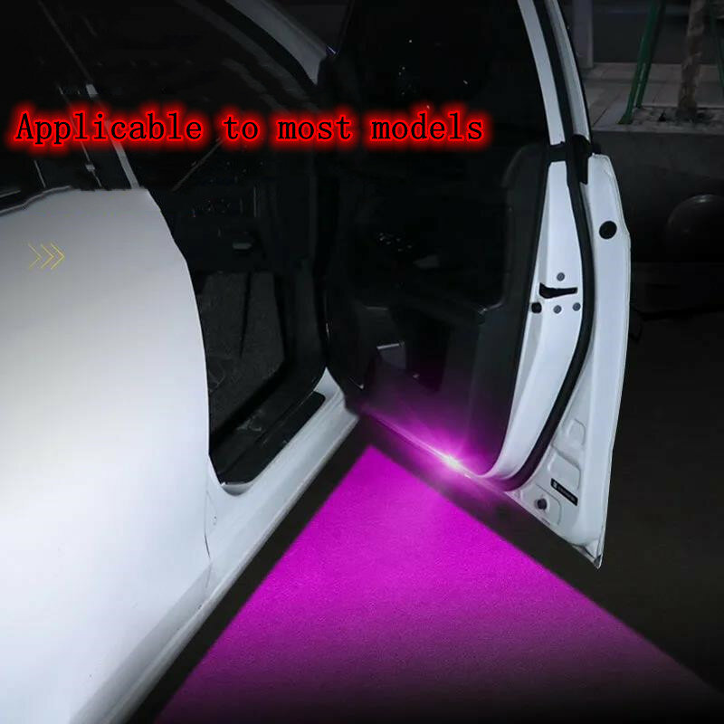Carro universal openning luz da porta usb de carregamento sem fio magnético led porta do carro bem-vinda luz segura anti-colisão lâmpada de sinal