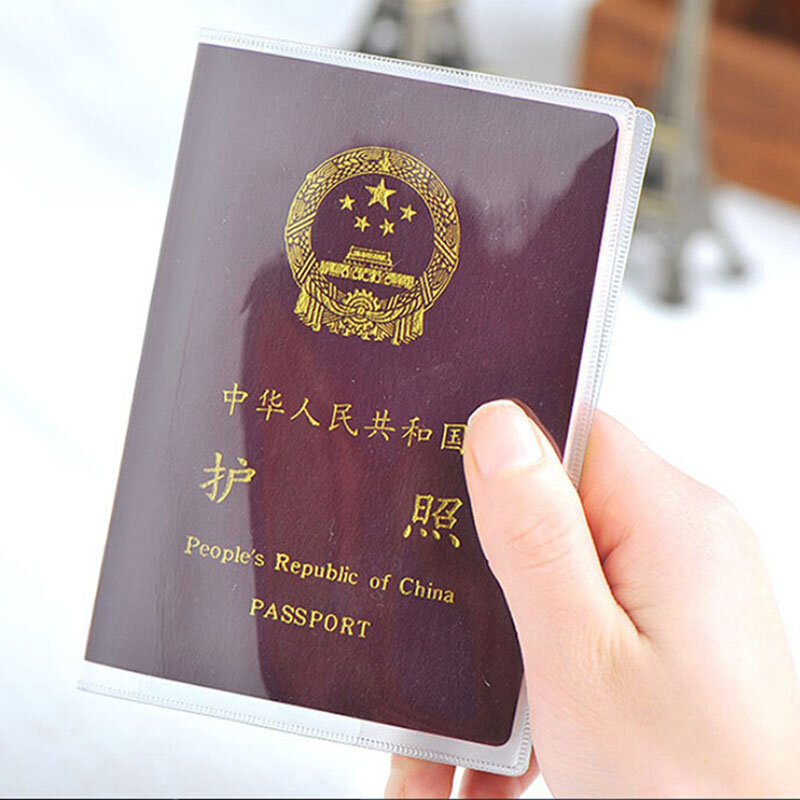 Funda de silicona transparente impermeable para tarjetas de visita, funda para pasaporte, bolsas de almacenamiento