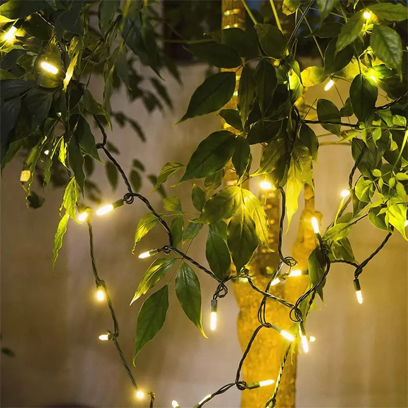 Multicolor Natal String Light, Fada Guirlanda para Holiday Party Decor, conectável, 33 pés, 100 contagem