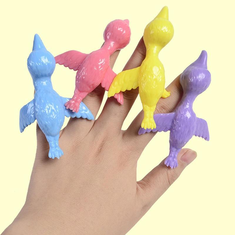Katapel lucu TPR katapel lucu mainan anak Flamingo katapel lucu Aksesori jari Flamingo jari lucu