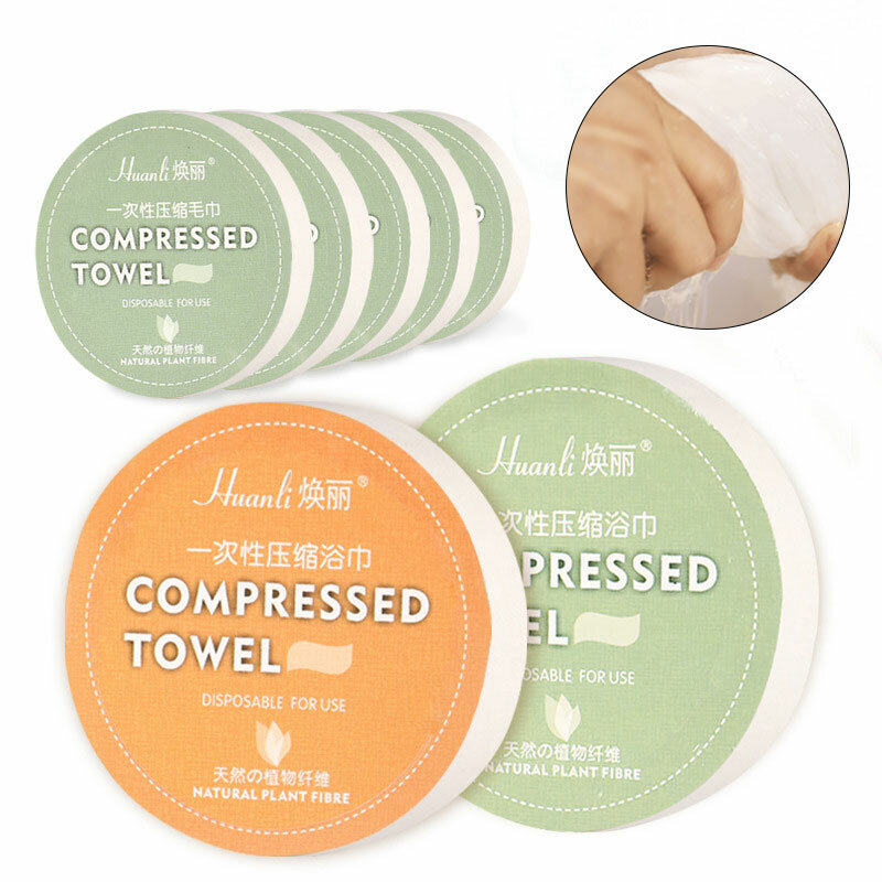 1Pcs  Portable Compressed Towels Outdoor Travel Face Towel Magic Disposable Towel Tablet Cloth Wipes Tissue Mask Makeup Cleaning