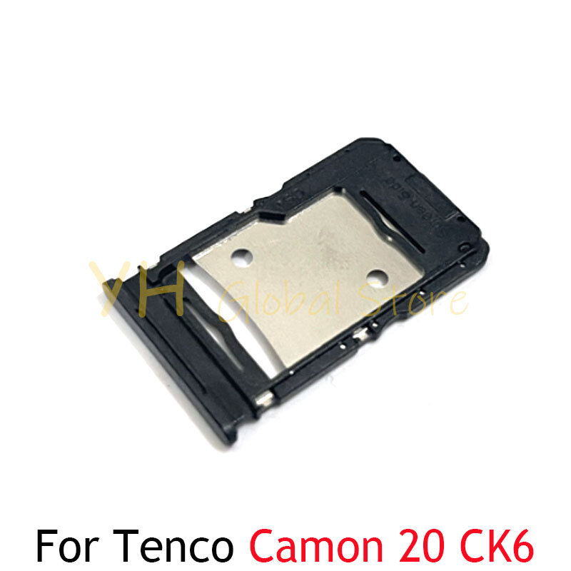 Soporte de bandeja de ranura para tarjeta Sim para Tecno Camon 20 CK6, piezas de reparación de tarjeta Sim