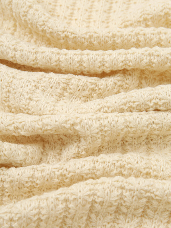 Bufanda de punto de lana gruesa para mujer, babero de Color sólido, versátil, de Cachemira, cálido, para invierno, novedad
