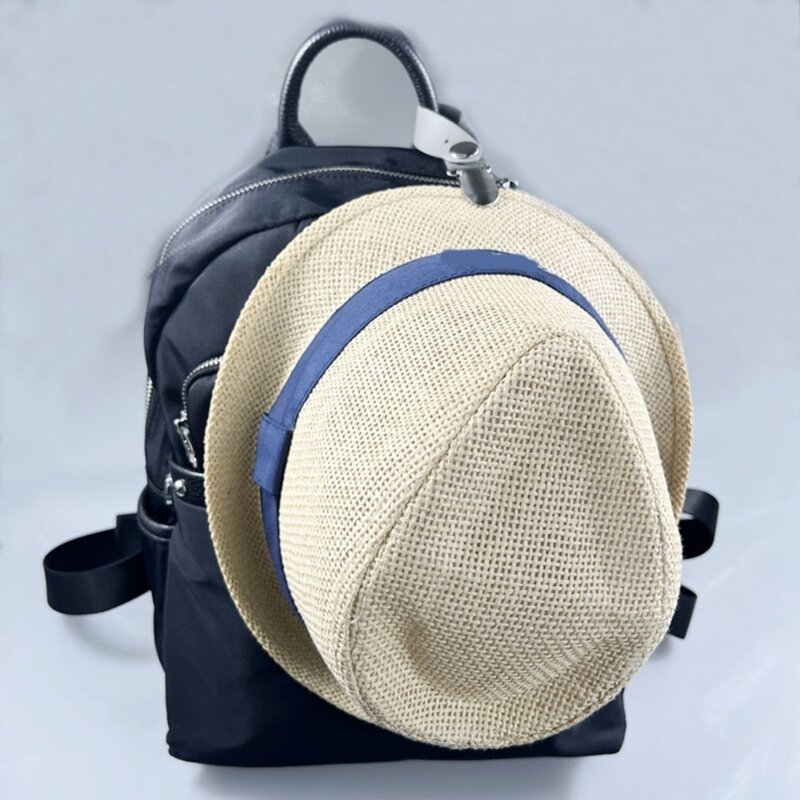 Clip per cappello in PU su borsa porta cappello per cappello da viaggio custode campeggio all'aperto escursionismo Clip per cappello multifunzionale per bambini adulti