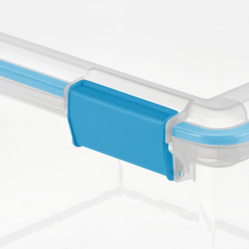 Набор из 4 прокладок для аквариума Sterilite 32 Qt, прозрачное основание и крышка, синий цвет