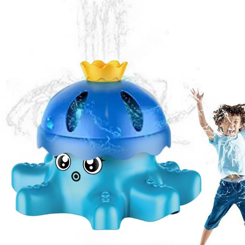Octopus Water Spray Sprinkler Rotating Outdoor Water Spray Sprinkler Cute Backyard Octopus Sprinkler Toy Water Fun Toy Sprinkler
