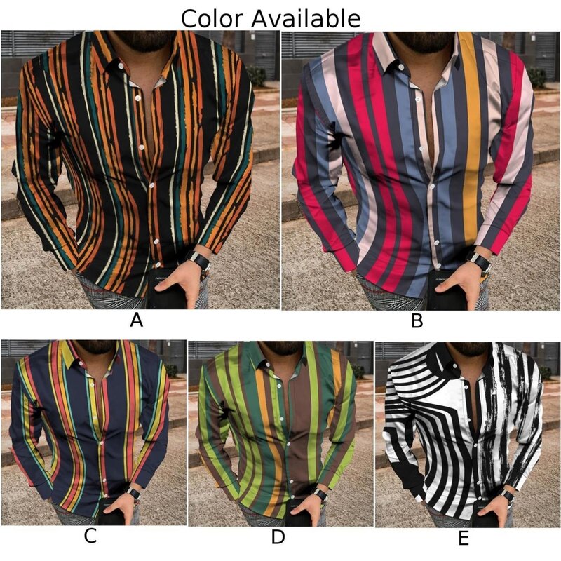 Comfy Fashion Casual Daily Shirt( Tops Button Down Casual Checkered Long Sleeve Loose Party T Dress Up Shirt Stripe